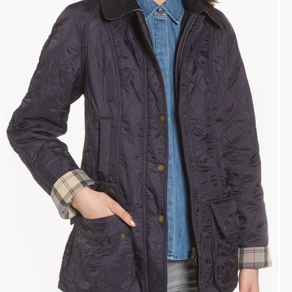 Barbour Beadnell Women's Quilted Jacket - Navy, US size 6